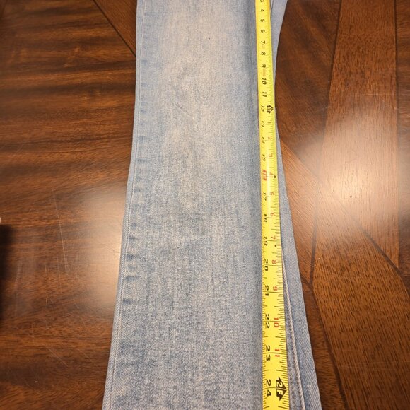 WOMENS VERVET LOS ANGELES DENIM LIGHT MEDIUM WASH JEANS WITH RAW HEM - Picture 5 of 7